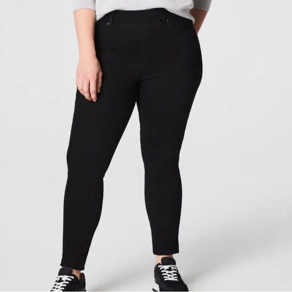 SPANX Originals Shaping High Rise Ankle Skinny Jeans, Black, Size 1X - Picture 1 of 7